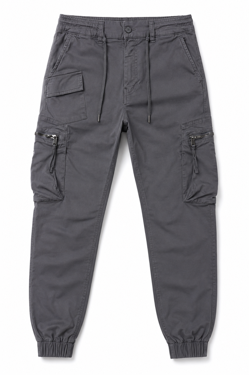 Charcoal Gray Cargo Joggers
