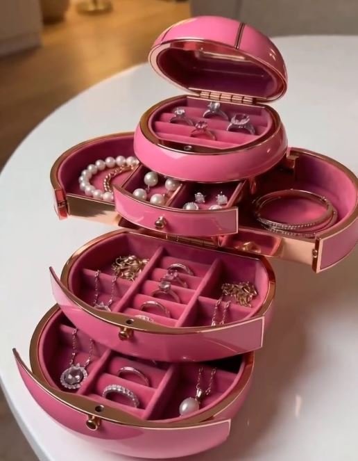 Jewelry Box, Multiple Compartment Small Jewelry Box Multi-Functional
